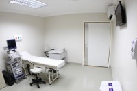 Sala para realização de exames de Ultrassom